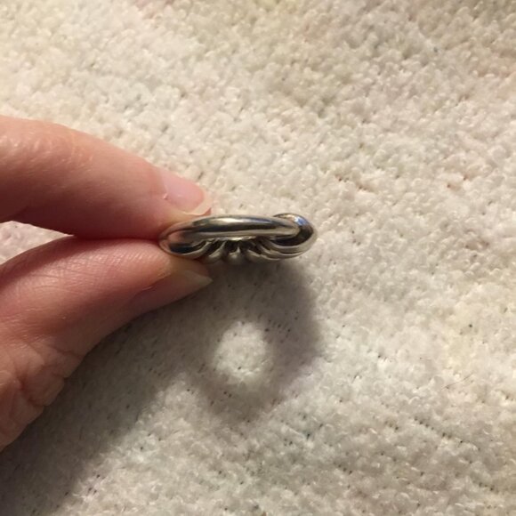 Hollow Circular Silver Pendant - Picture 3 of 9